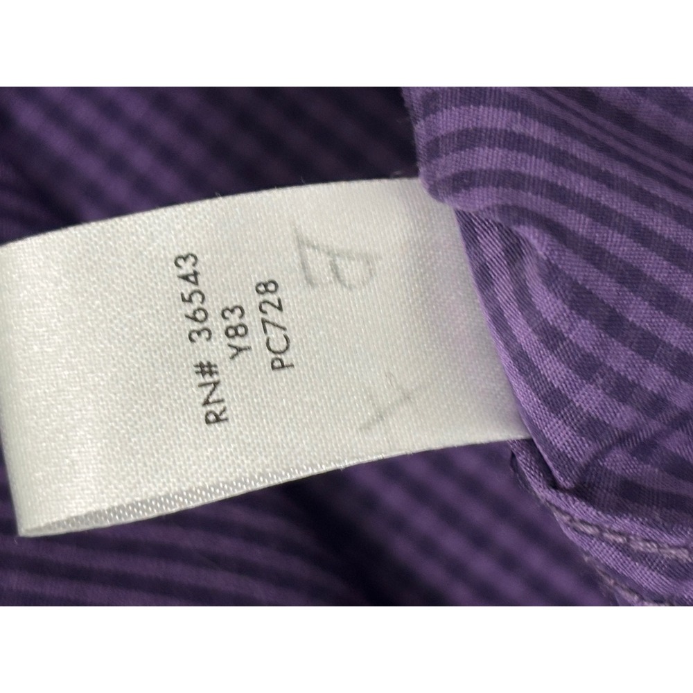 Calvin Klein Men's Button Down Shirt XL Slim Fit Purple Gingham Check PC728 - Picture 6 of 7